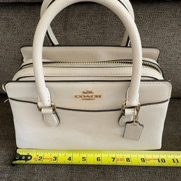 Coach Ivory Leather Satchel - Picture 2 of 9